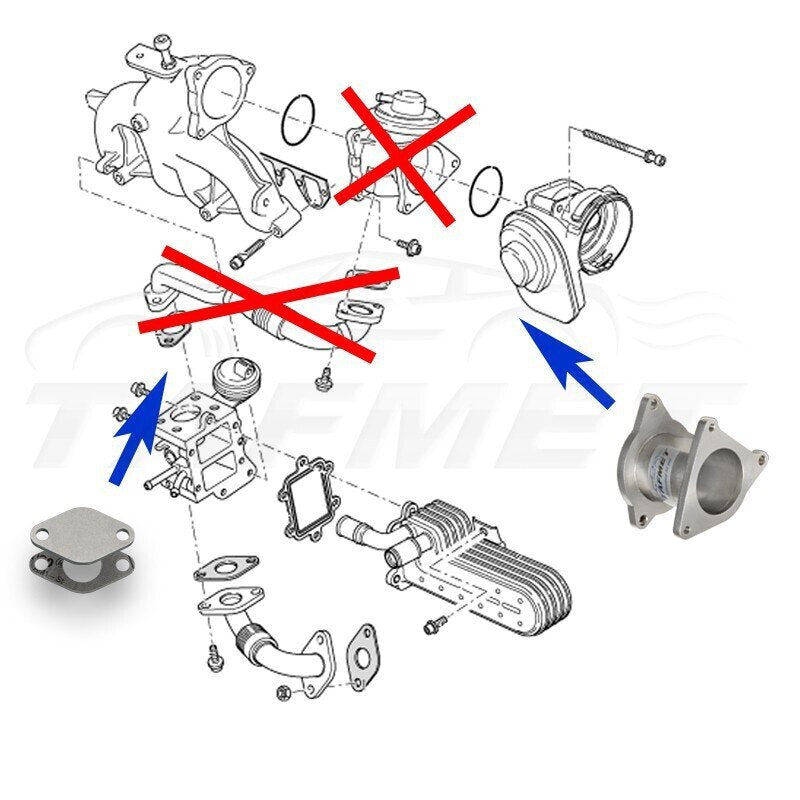 EGR заместител VW AUDI SEAT SKODA 2.0TDI CBBB CAGA BMN BKD