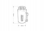 Маслен резервоар (Oil Catch Can) с два изхода - капацитет 0.7L, Turbo Works, сив