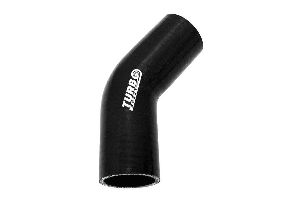 Коляно за турбо TurboWorks ∅57мм/45°/Черно