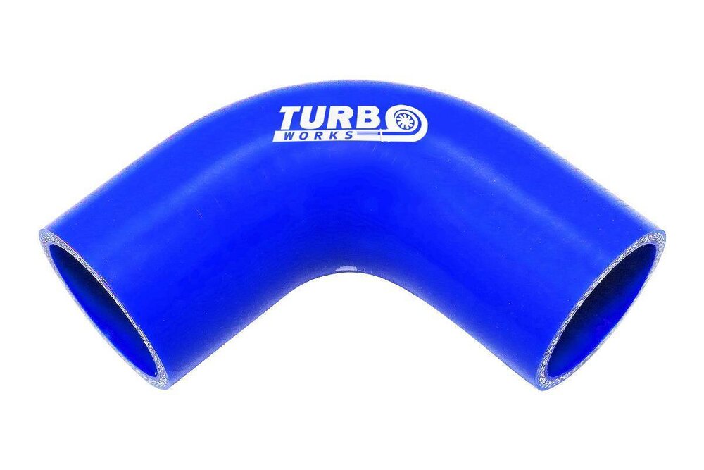 Силиконово коляно TurboWorks ∅76мм/90°/Син