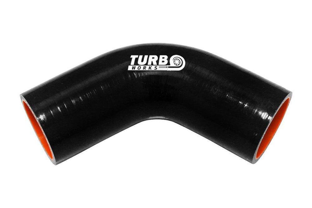 Силиконово коляно TurboWorks ∅76мм/67°/Черен