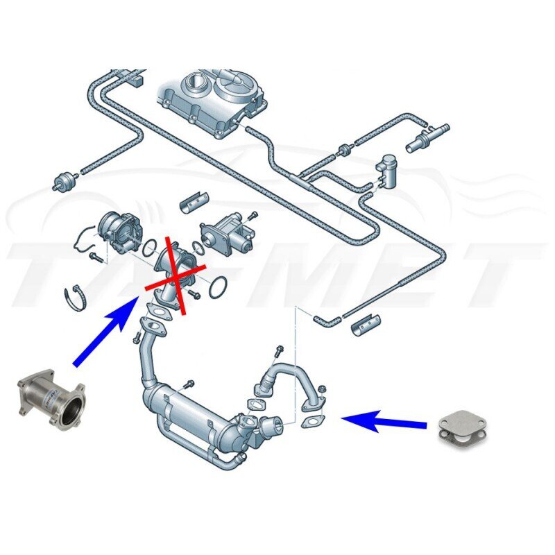 EGR заместител за VW AUDI SEAT SKODA 1.4 1.9 2.0TDI BLS BMM BMT BMP