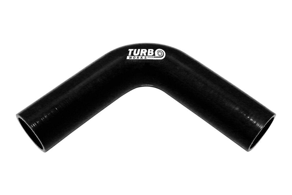 Силиконово коляно TurboWorks ∅57мм/90°/Черен XL