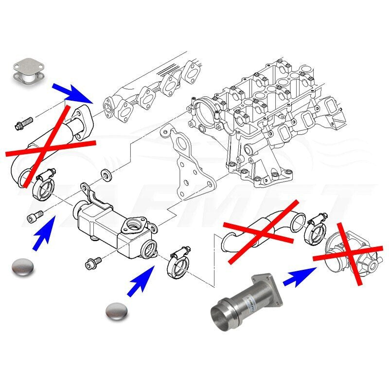 EGR заместител за BMW 2.0d, 3.0d M47N2 M57N2