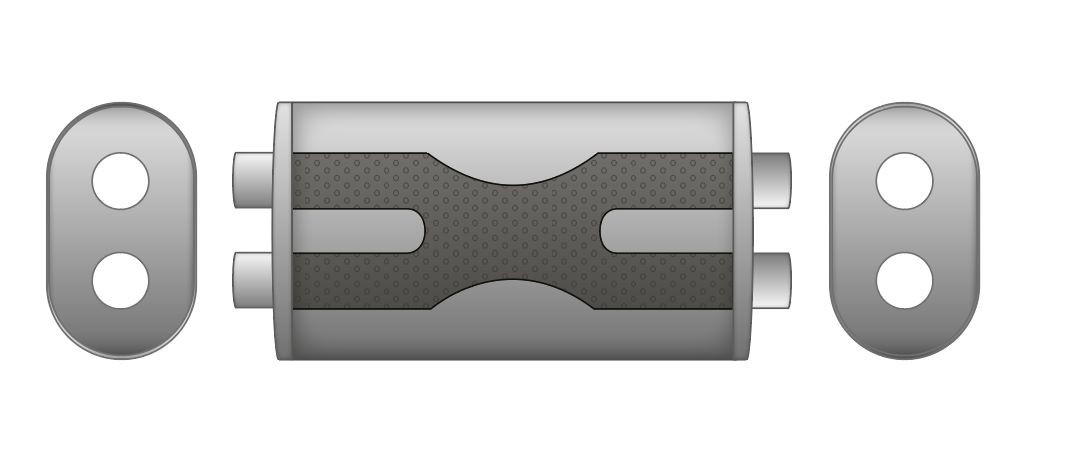 Спортно гърне елипса с X-PIPE RM Motors 63x300mm