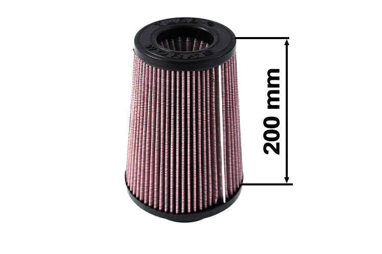 Конусен спортен филтър Turbo Works 200x150мм, вход 77мм