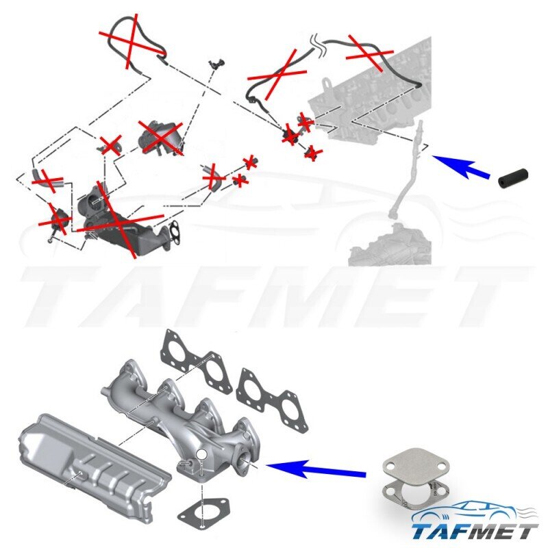Комплект за премахване на EGR+охладител за BMW 2.0 N47 N47S