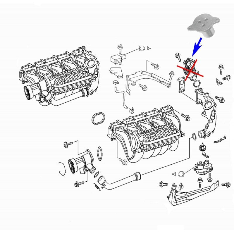 EGR заместител MERCEDES BENZ 2.2 2.7 3.0 CDI OM611 OM612 OM647
