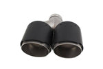 2x114mm вход 63mm двоен накрайник за ауспух, карбон