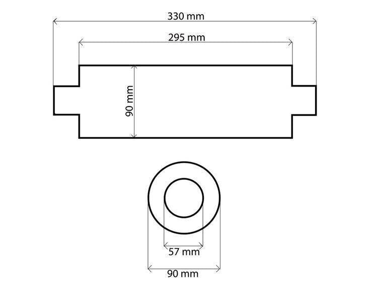 Спортно гърне 57mm TurboWorks RS 304SS 295mm
