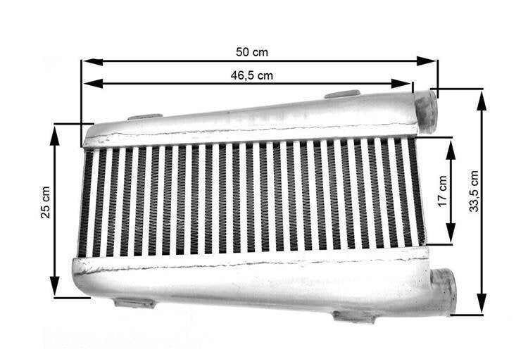 Едностранен интеркулер 465х150х70 (63мм), TurboWorks