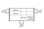 Т-образно гърне 70мм TurboWorks LT 409SS 355мм