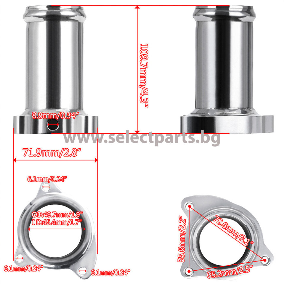 50mm EGR заместител 1.9 8v TDI PD130/PD150 2.25"
