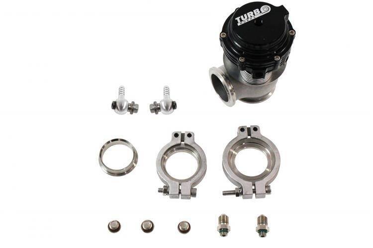 38mm външен WasteGate с водно охлаждане, 2.5 Bar V-Band, черен