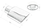 120x75mm вход 63mm накрайник за ауспух, полиран