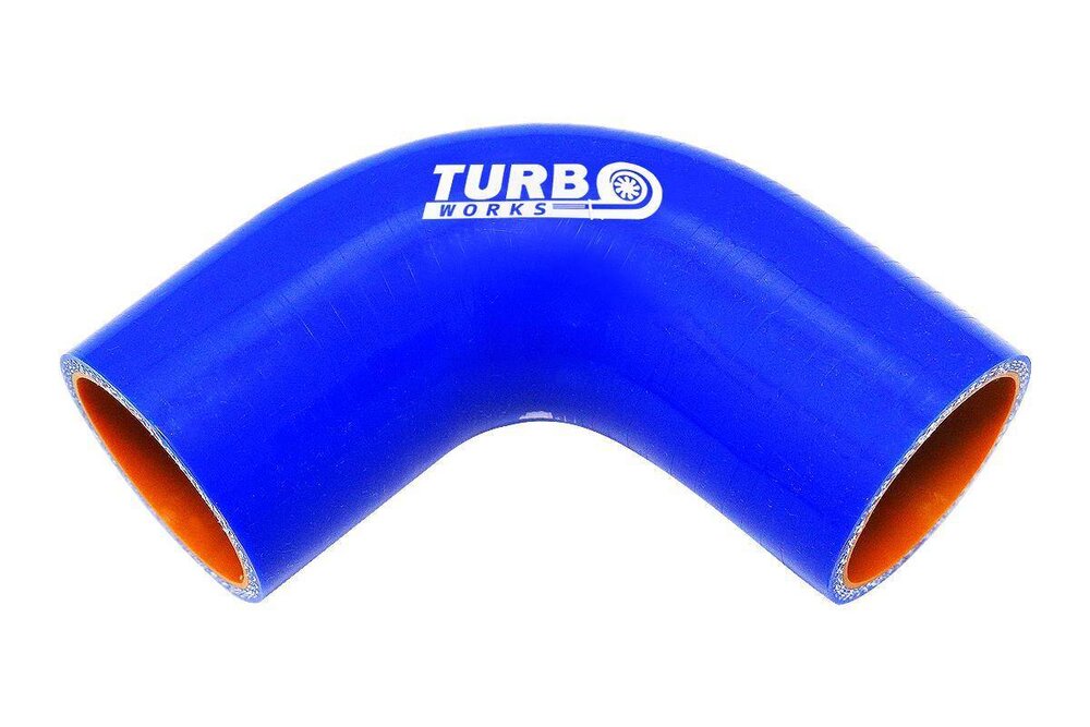 Силиконово коляно TurboWorks ∅57мм/90°/Син