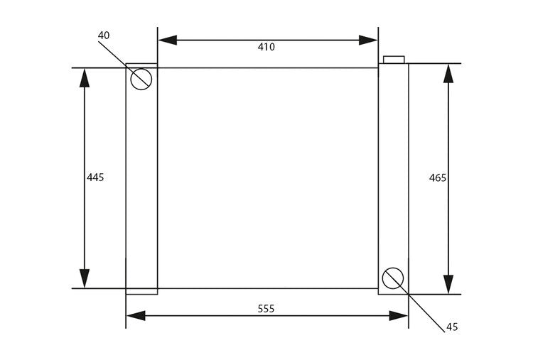 Универсален воден радиатор 55,5x46,5x8см