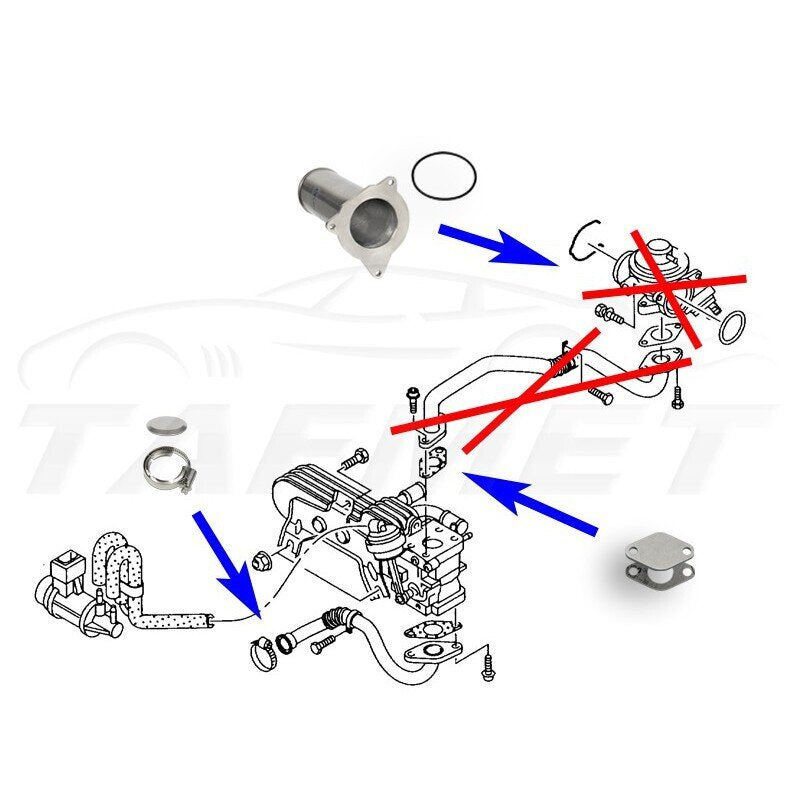 Изолиране на ЕГР VW Touareg T5 R5 2.5TDI BAC BLK AXE AXD