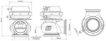 40mm външен WasteGate Turbosmart 1.0 Bar, V-Band, черен