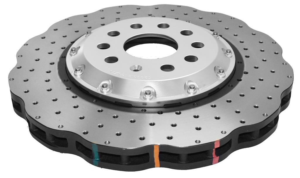 DBA Спирачни дискове 5000 series - Crossed Drilled & Dimpled Silver Hat за Audi 2020- - DBA52830WSLVXD