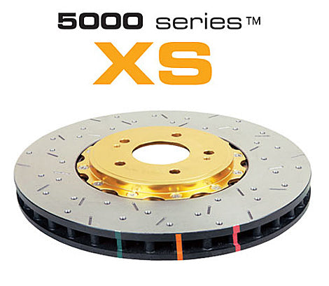 DBA Спирачни дискове 5000 series - Crossed Drilled & Slotted 2-Piece Gold Hat за Audi 80/1.3 - DBA5240GLDXS