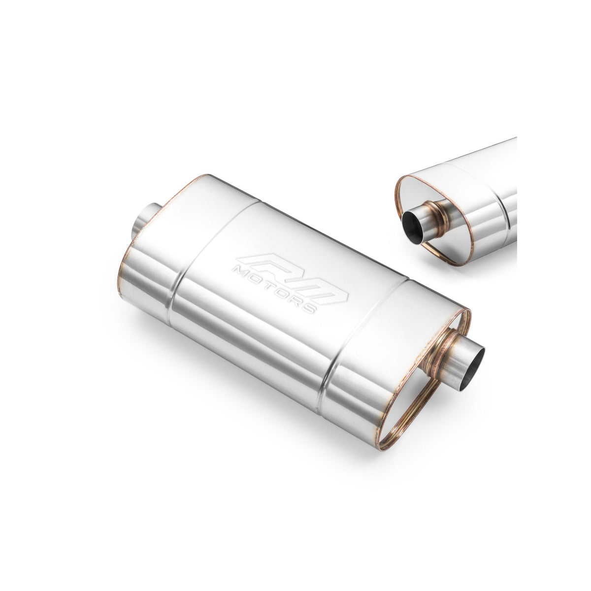 Tobă sport ovală RM Motors E002 63 mm, inox