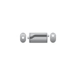 Tobă sport ovală RM Motors E002 63 mm, inox