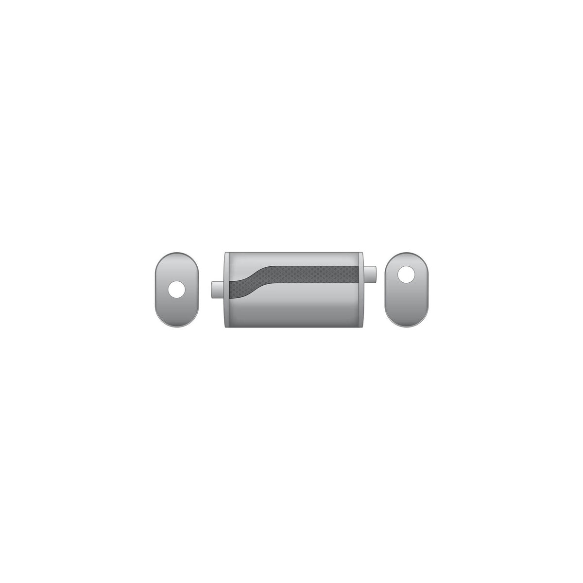 Tobă sport ovală RM Motors E002 63 mm, inox